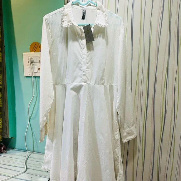 White shirt style midi dress ! - Picture 9 of 9